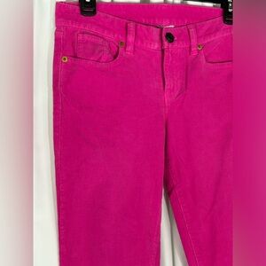 J. Crew Hot Pink Corduroy Straight Leg Pants 27 Small NWT